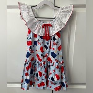 Bonnie Jean Girls Patriotic July 4th Dress (Size 2/2T)